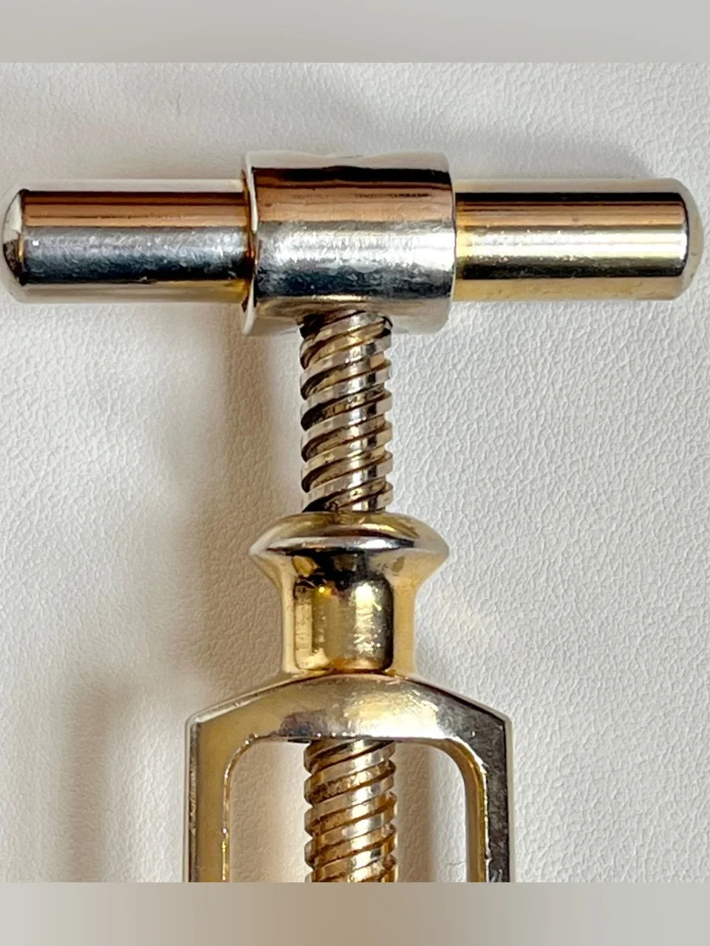 Vintage DBGM Fly Nut Corkscrew German Gold Tone Wine Opener MCM Bar Accessory